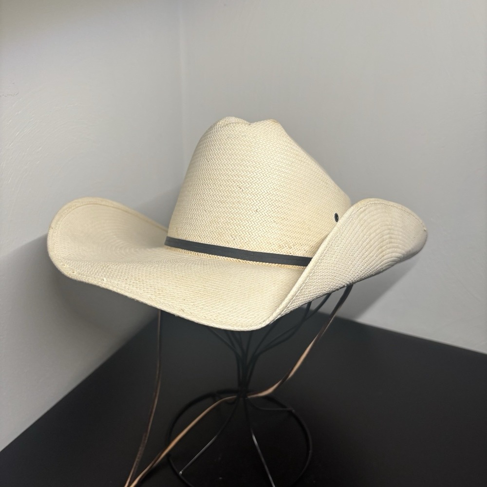 Bailey U-Rollit Cowboy Hat 7 1/4" Shantung Panama Made in USA Western‎ Cowboy